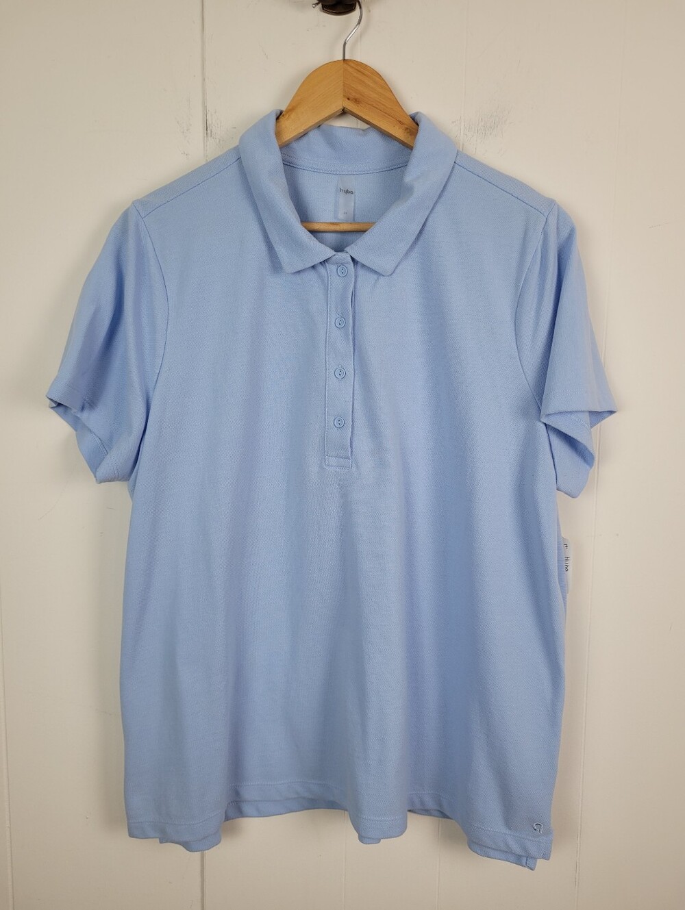 Hyba 2X Light Blue Short Sleeve Polo Shirt